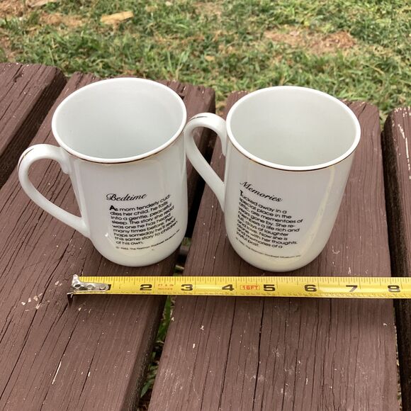 Norman Rockwell Museum Coffee‎ Mugs Set of 2 Bedtime & Memories Artwork - Picture 4 of 5